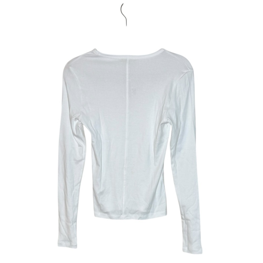 Madewell Women’s Long Sleeved Tee Shirt in Supima Cotton NWT XS White - Picture 4 of 9